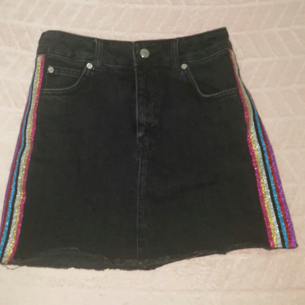 Top shop Moto black skirt